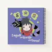 ビートルジュース |チビ(小さくかわいく書いた感じ)リディア「奇妙で異常」 ノートブック (裏面)