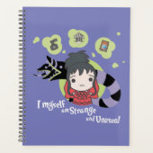 ビートルジュース |チビ(小さくかわいく書いた感じ)リディア「奇妙で異常」 プランナー手帳 (正面)