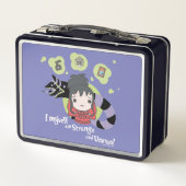 ビートルジュース |チビ（小さくかわいく書いた感じ）リディア「奇妙で異常」 メタルランチボックス (裏面)