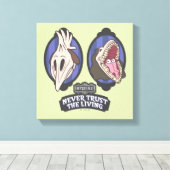 ビートルジュース |マイトランズ"生きる者を信用しない" キャンバスプリント (インサイチュ (ウッドフロア))