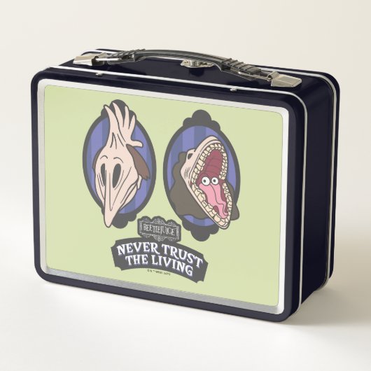 ビートルジュース |マイトランズ"生きる者を信用しない" メタルランチボックス (裏面)