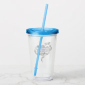 ビートルジュース |ミミズがビールジュースのロゴに巻きついています アクリルタンブラー (裏面)