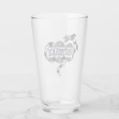 ビートルジュース |ミミズがビールジュースのロゴに巻きついています タンブラーグラス (裏面)