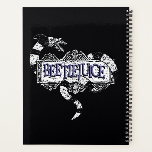 ビートルジュース |ミミズがビールジュースのロゴに巻きついています プランナー手帳 (裏面)