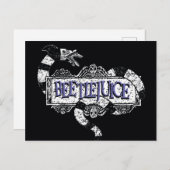 ビートルジュース |ミミズがビールジュースのロゴに巻きついています ポストカード (正面/裏面)