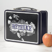 ビートルジュース |ミミズがビールジュースのロゴに巻きついています メタルランチボックス (インサイチュ)