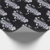 ビートルジュース |ミミズがビールジュースのロゴに巻きついています ラッピングペーパー (角)