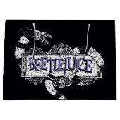 ビートルジュース |ミミズがビールジュースのロゴに巻きついています ラージペーパーバッグ (正面)