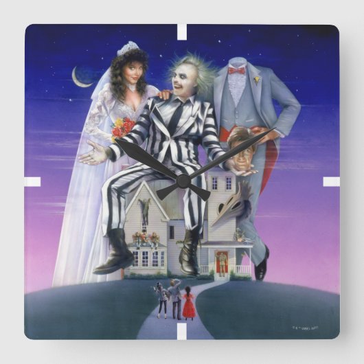 ビートルジュース |劇場用ポスター スクエア壁時計 (正面)