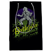 ビートルジュース |墓石に座る ミディアムペーパーバッグ (正面)