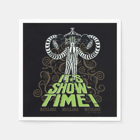 ビートルジュース |時間の表示！ スタンダードカクテルナプキン (正面)
