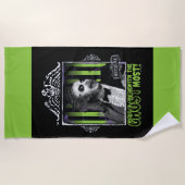 ビートルジュース | "最も多い幽霊"ポートレート ビーチタオル (正面)