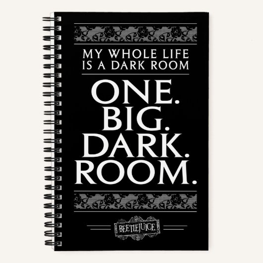 ビートルジュース |私の人生は暗い部屋 ノートブック (正面)
