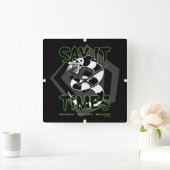 ビートルジュース | 3回言う スクエア壁時計 (ホーム)