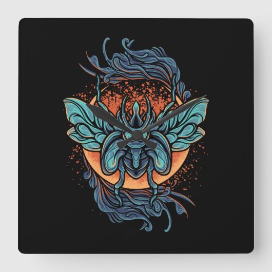 ビートル スクエア壁時計 (正面)