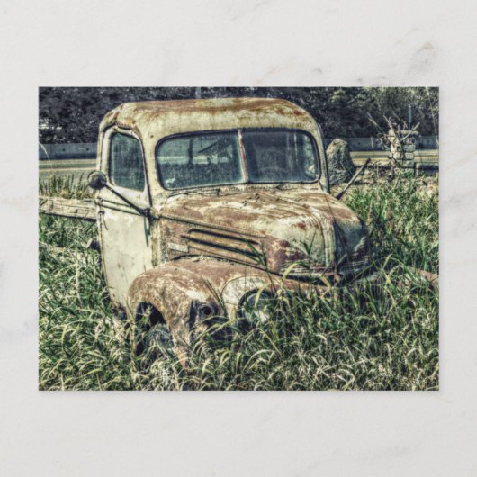 ビートヴィンテージアンティークワークトラックオンファーム ポストカード (正面)