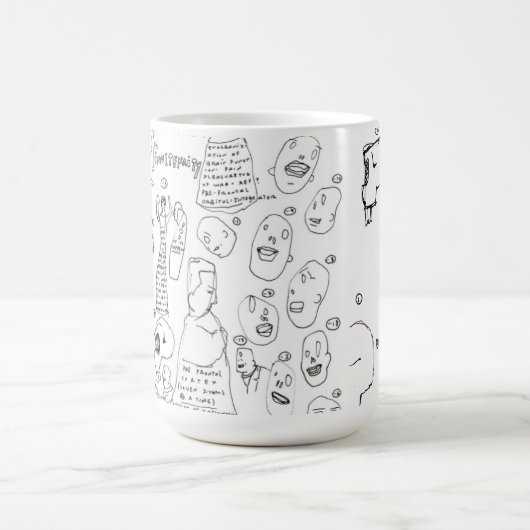 ビート周期のスカルのマグ コーヒーマグカップ (中央)