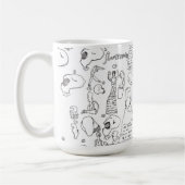 ビート周期のスカルのマグ コーヒーマグカップ (左)