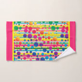 [ビート族の泡]レトロの水玉模様のストライプの虹2 バスタオルセット (ハンドタオル)