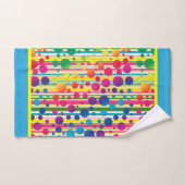 [ビート族の泡]レトロの水玉模様のストライプの虹3 バスタオルセット (ハンドタオル)