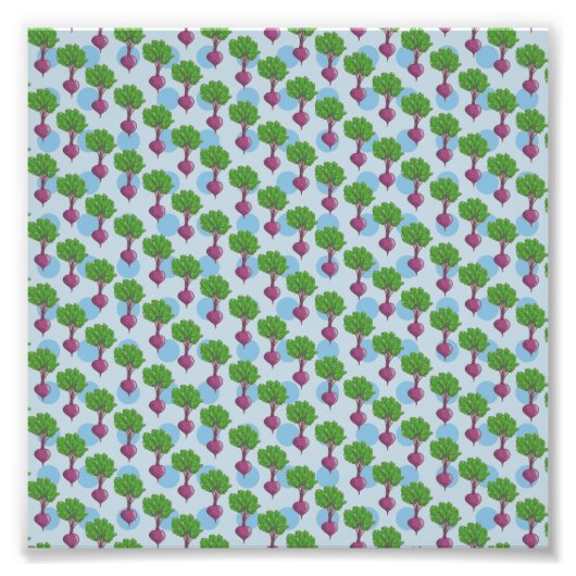 ビート植物パターン フォトプリント (正面)