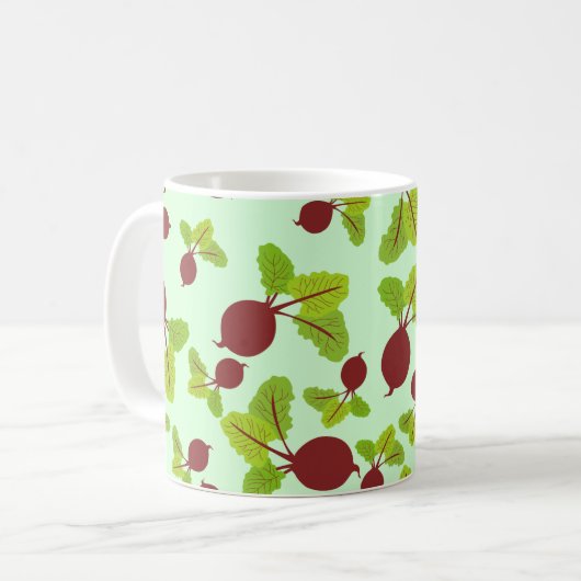 ビート模様 コーヒーマグカップ (正面左)