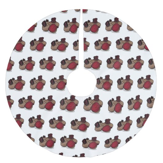 ビート漫画イラストレーション ブラッシュドポリエステルツリースカート (正面)