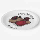 ビート漫画イラストレーション ペーパープレート (アングル)