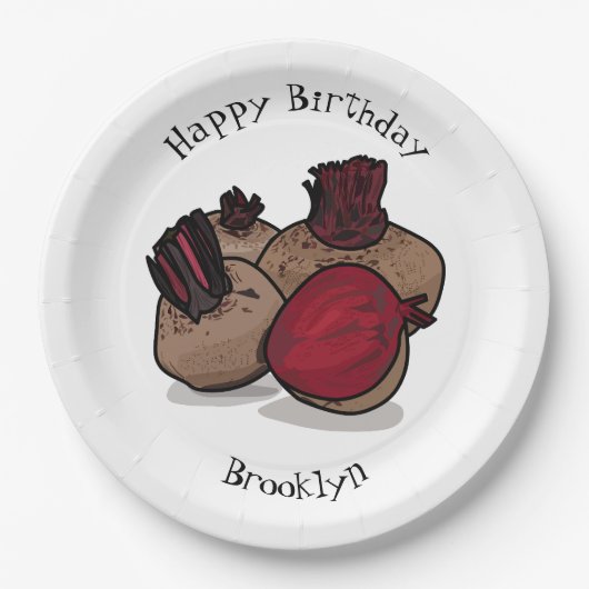 ビート漫画イラストレーション ペーパープレート (正面)