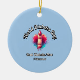 ビート糖尿病。世界糖尿病の日。 セラミックオーナメント