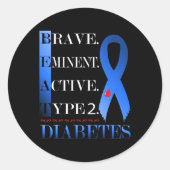 ビート糖尿病T型2型糖尿病認識度バルク ラウンドシール (正面)