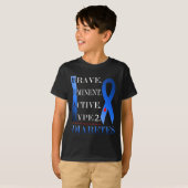 ビート糖尿病T型2型糖尿病認識度バルク Tシャツ (正面フル)