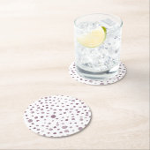ビート紙吹雪ウォーターカラードット紙コースター ラウンドペーパーコースター (インサイチュ)