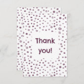 ビート紙吹雪水彩ドットサンキューカード サンキューカード (正面/裏面)