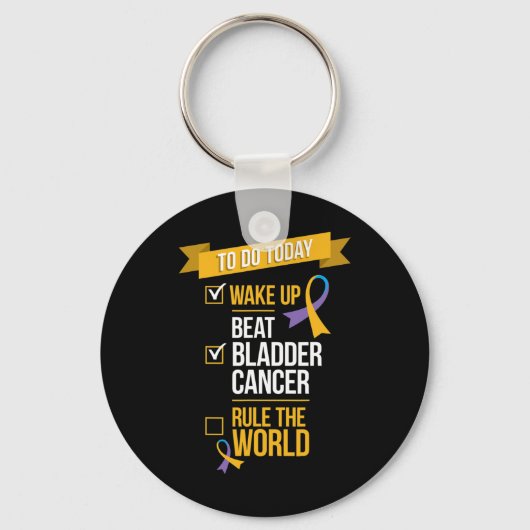 ビート膀胱がんが世界を支配 キーホルダー (正面)