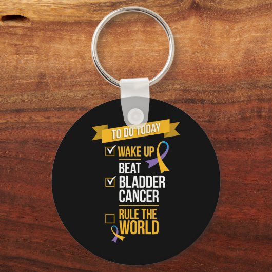 ビート膀胱がんが世界を支配 キーホルダー (正面)