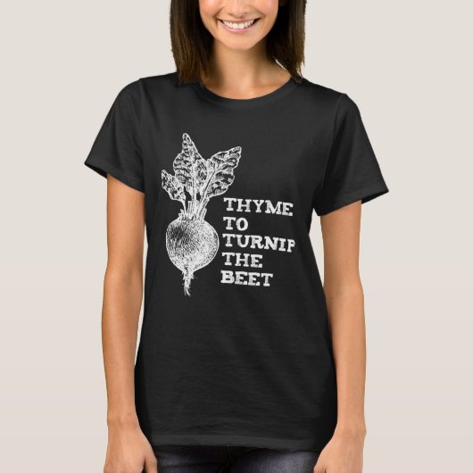 ビート菜園をカブするタイム Tシャツ (正面)