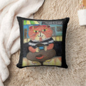 ビート詩人フォークアートキャットおもしろい50絵画's クッション (ブランケット)