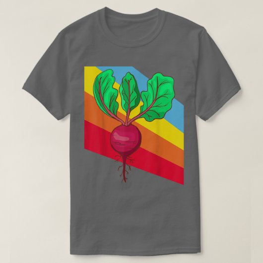 ビート野菜フードビーガンベジタリアン Tシャツ (デザイン正面)