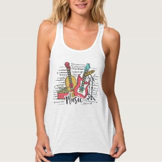 ビート音楽Tシャツへのビデオ タンクトップ