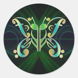 ビート・ターフライ・ステッカー ラウンドシール