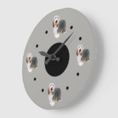 ビードコリーテーマ ラージ壁時計 (傾斜)
