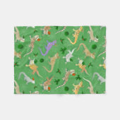 ビードドラゴンモーフホリデイグリーン フリースブランケット (正面(横))