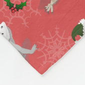 ビードドラゴンモーフホリデーレッド フリースブランケット (角)