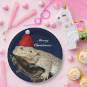 ビードパーソナライズされた・ドラゴン・リザード – サンタ・ハット ペーパープレート (パーティー)