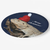 ビードパーソナライズされた・ドラゴン・リザード – サンタ・ハット ペーパープレート (アングル)