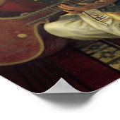 ビーナを持つ若い女性 ポスター (角)