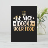 ビーナイスI調理師ユアフードキッチンシェフ料理 サンキューカード (スタンド正面)