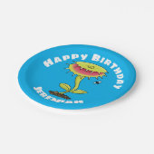 ビーナスおもしろいス捕獲植物漫画 ペーパープレート (アングル)