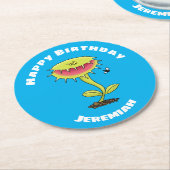 ビーナスおもしろいス捕獲植物漫画 ラウンドペーパーコースター (アングル)